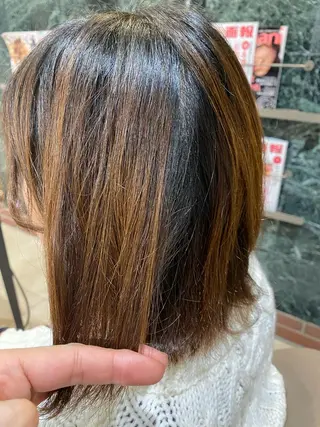 セミロング タナカ レイヤのヘアスタイル