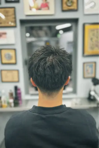 ショート メンズ 池袋メンズパーマ フェード純平のヘアスタイル