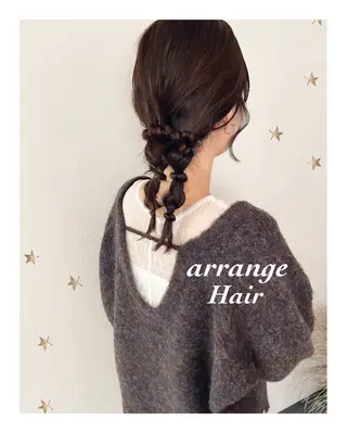 セミロング ヘアアレンジ 市川 千夏のヘアスタイル