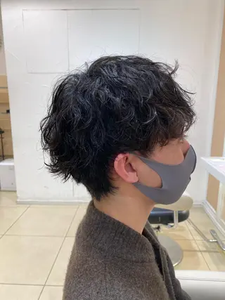 ショート パーマ メンズ メンズ特化型美容師 栗山勇人のヘアスタイル