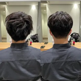 ショート カラー パーマ メンズ 髪質改善ヘアケア 艶髪特化/上田のヘアスタイル