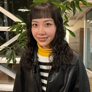 ロング パーマ 酸性ストレート/ 暖色カラー/ココネのヘアスタイル