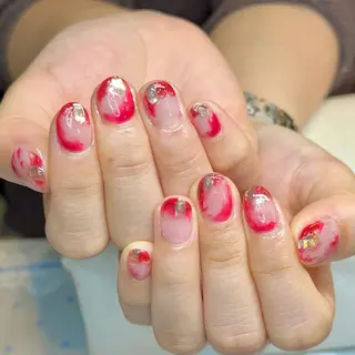 ショート カラー ネイル 森 瑞紀のネイルデザイン