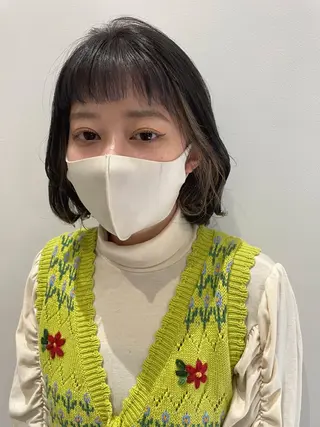 ミディアム カラー 狩野 羅夢のヘアスタイル