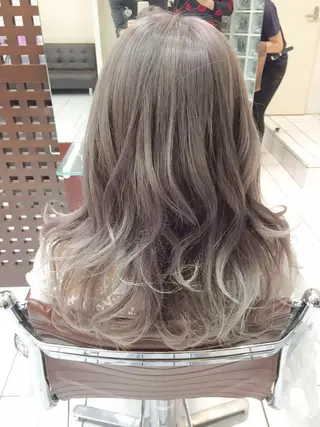 ミディアム カラー ヘアアレンジ モテ髪透明感❤️ デイズヘアカラーのヘアスタイル