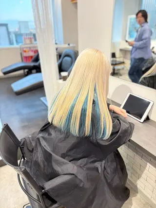 ロング カラー GaKu/ハイトーン /ブリーチ/レイヤーのヘアスタイル