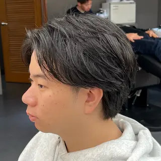 ミディアム メンズ メンズカット✂️ スキンフェード伊藤陸のヘアスタイル