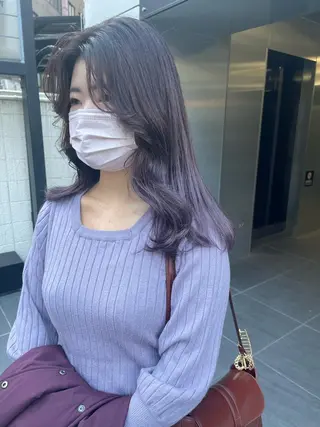 セミロング 早瀬裕之 パーマのヘアスタイル