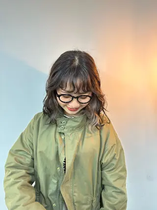 ミディアム カラー 透明感カラー/中崎町 fukaのヘアスタイル