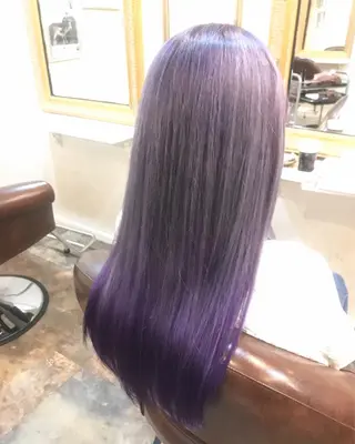 ロング カラー 岩谷/ブリーチ 🪽透明感カラーのヘアスタイル