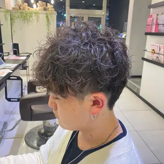 ショート パーマ メンズ 野老 海音のヘアスタイル