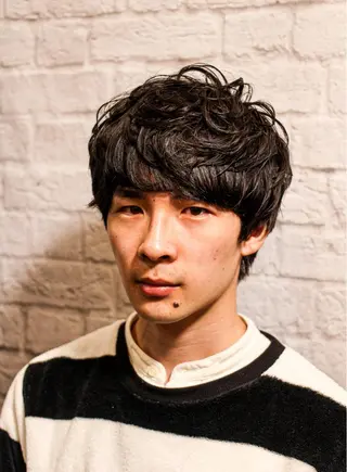 ミディアム メンズ メンズカット 佐藤優菜のヘアスタイル