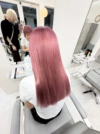 セミロング カラー 【美髪ハイトーン】 髪質改善/大和🎀のヘアスタイル