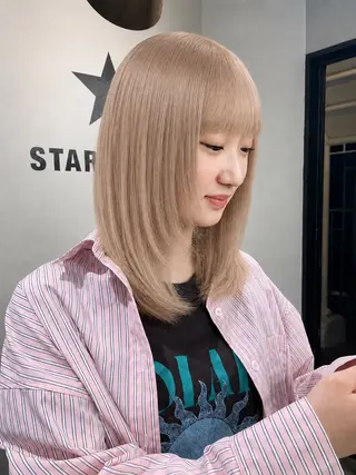ミディアム カラー 🔥二刀流美容師🔥 渋谷/近澤瑠以✂︎のヘアスタイル