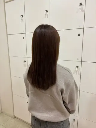 セミロング カラー はるか/阪急茨木/髪 質改善/透明感カラーのヘアスタイル