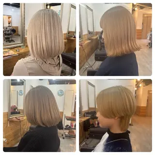 ショート カラー 髪質改善＆ブリーチ 伊勢　祐一郎のヘアスタイル