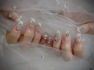 ネイル I-nailロング /ワンホン/キラキラのネイルデザイン