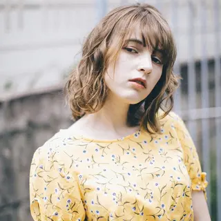 ミディアム カラー 溝口 恭章のヘアスタイル