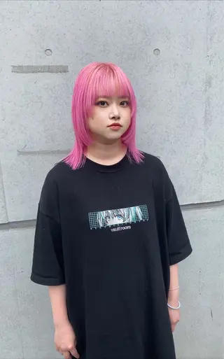 ミディアム カラー ✨原宿ハイトーン ブリーチ職人菊池のヘアスタイル