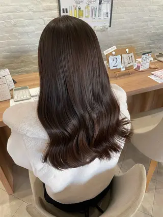 ロング カラー 木下 七海のヘアスタイル