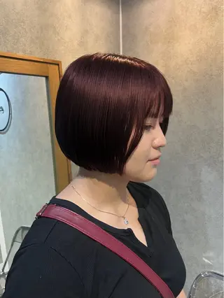 ショート カラー 暖色カラー/パラッと Bob/モエのヘアスタイル