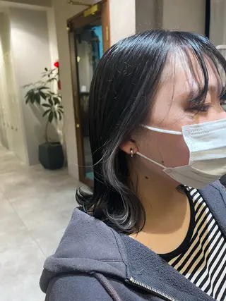 ミディアム 中川 花織のヘアスタイル