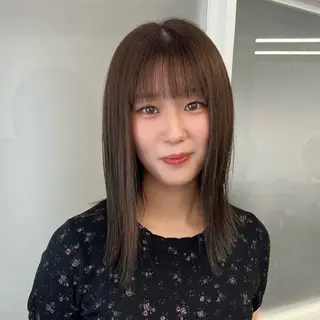 ミディアム カラー メンズパーマ特化/髪 質改善艶カラー/椿原のヘアスタイル