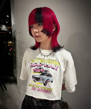 ミディアム イシザワ ユミのヘアスタイル