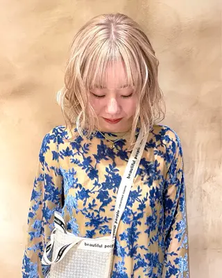 ミディアム Zina難波/ 韓国ヘア🐰mikuのヘアスタイル