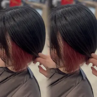 カラー ベージュ/つや髪/ レイヤー／ゆいなのヘアスタイル