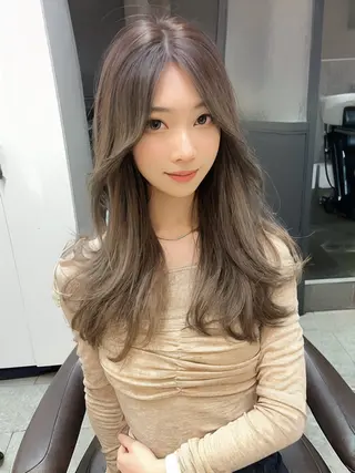 ロング 韓国風レイヤー ショート/犬塚 優介のヘアスタイル