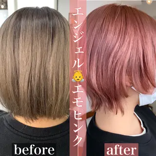 ショート カラー 🌸MAYU🌸 ハイトーン➕レイヤーのヘアスタイル