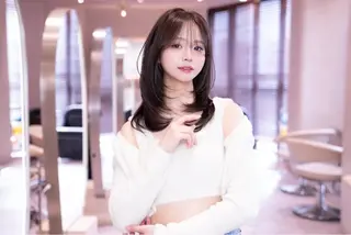 セミロング カラー 天神/韓国レイヤー/ 白水 雅人のヘアスタイル