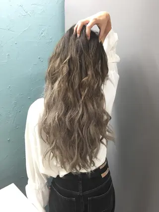 ロング カラー ヘアアレンジ 枝毛カット&髪質改善 満足NO.1岡しゃんのヘアスタイル