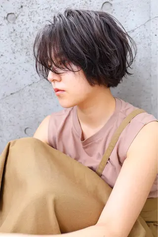 ショート カラー パーマ ANDREY 表参道 ショート×髪質改善のヘアスタイル