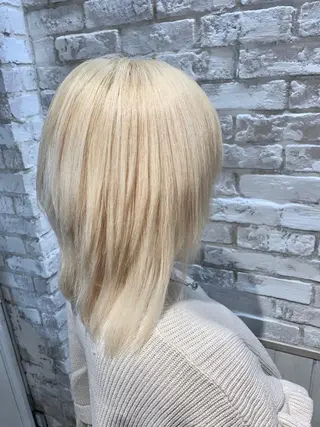 ミディアム ✨ハイトーン✨艶髪 ✨髪質改善✨和田のヘアスタイル
