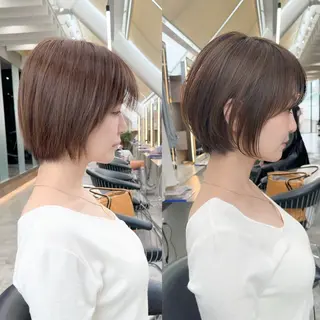 ショート カラー ショート/ボブ/縮毛 三上達大のヘアスタイル