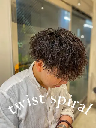 ショート パーマ メンズ ツイスパ達人 龍雅💈のヘアスタイル