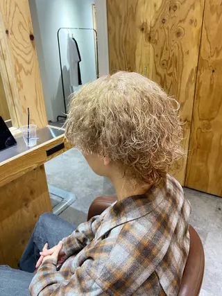 カラー メンズ メンズブリーチカラー /パーマ ごーた立川のヘアスタイル