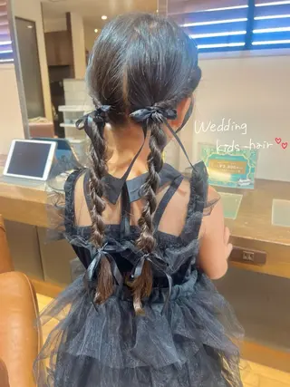 ロング ヘアアレンジ キッズ 🌿寄り添い型美容師 🌿yuiのヘアスタイル