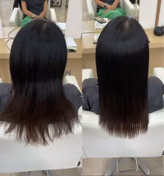 セミロング 縮毛矯正/髪質改善 クルミのヘアスタイル