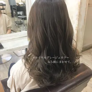 ロング カラー ◆感動口コミ/最小顔 理論カット◆森口 峻のヘアスタイル