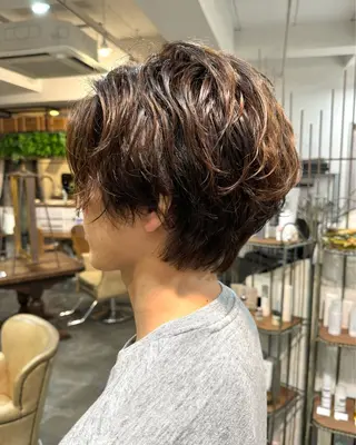 パーマ メンズ 🔆髪質改善 透明感 カラー🔆佐々木貴仁のヘアスタイル