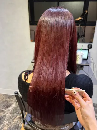 セミロング カラー 透明感カラー/パーマ 🌀アオノのヘアスタイル