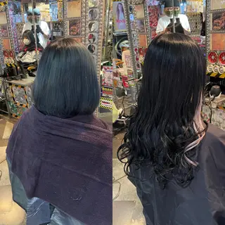 ショート カラー ヘアアレンジ 🌈派手髪エクステ ブレイズ🌈ひろとのヘアスタイル