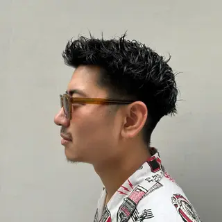パーマ 平尾/艶カラー/フェ ードカット/中川誠大のヘアスタイル