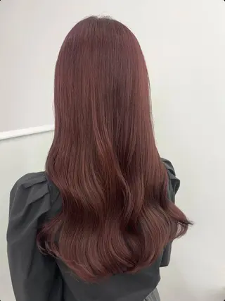 ロング カラー パーマ ヘアアレンジ メンズ 透明感カラー／ 新潟万代/池野里衣のヘアスタイル