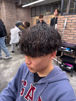 カラー パーマ メンズ 笹原 琴美のヘアスタイル