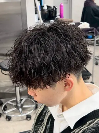 ショート パーマ メンズ メンズパーマカット 達人/涼のヘアスタイル