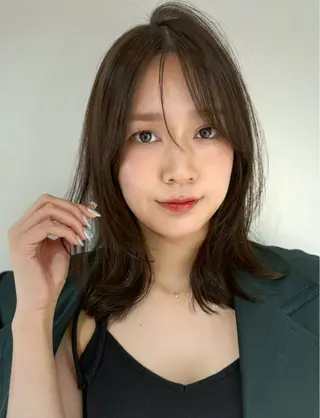 ミディアム カラー ヘアアレンジ 二ヶ月綺麗なデザイン カット/星野六三四のヘアスタイル